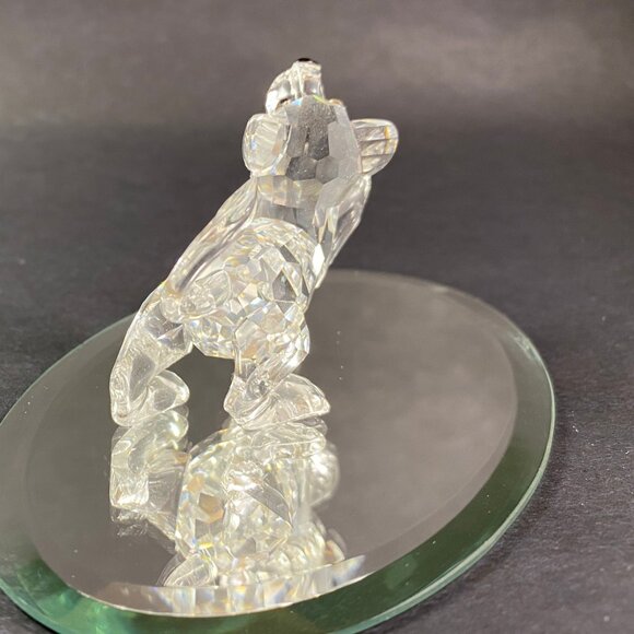 Swarovski Silver Crystal Figurine lion cub comes with display mirror- No box - Picture 4 of 9
